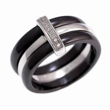 Neueste Keramik mit 925 Sterling Silber Schmuck Ring (R20048)